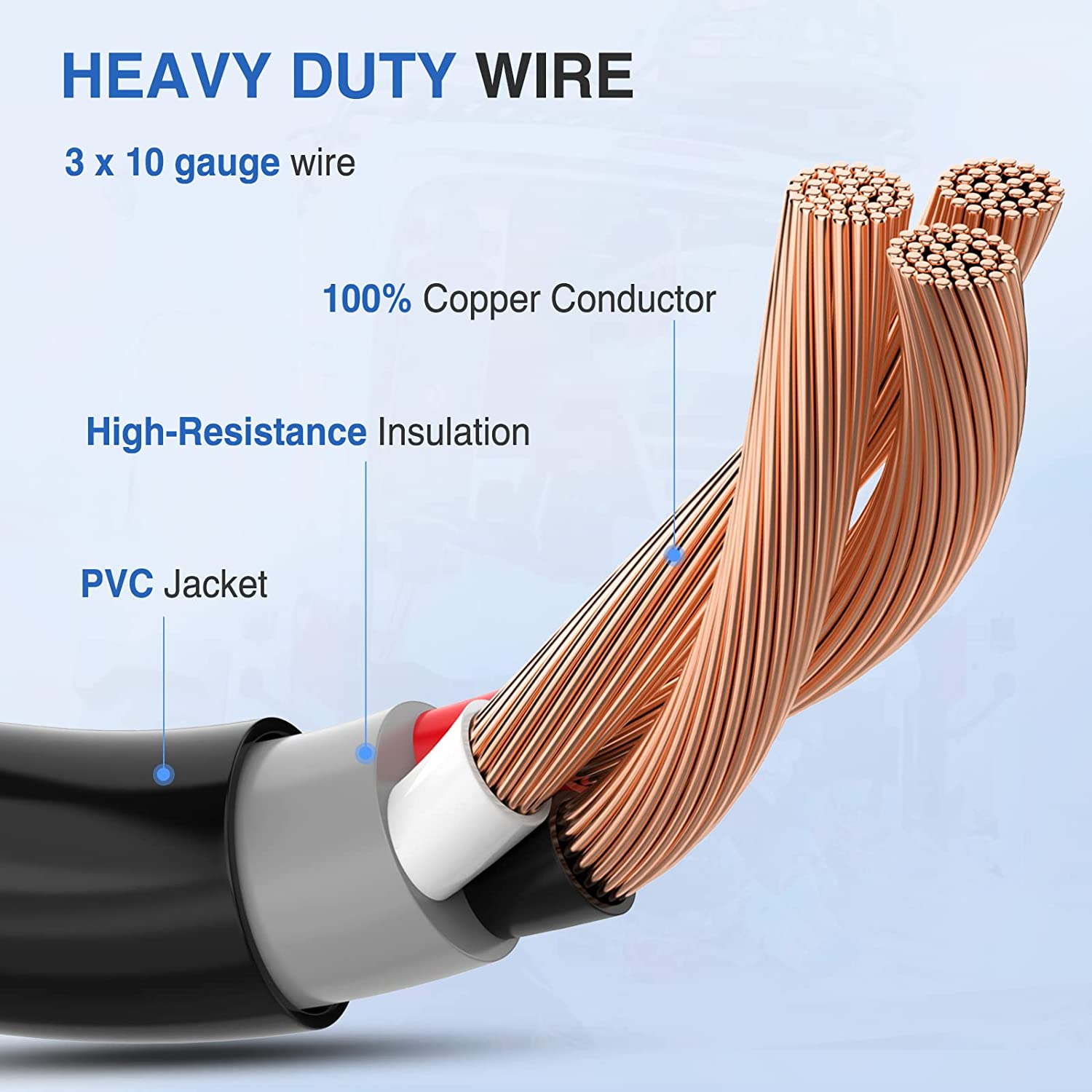 15AMP to 50AMP RV Locking Adapter Cord - Heavy Duty Power Converter for Campers & RVs - Safe Outdoor Electrical Connection for Camping, Tailgating & Road Trips
