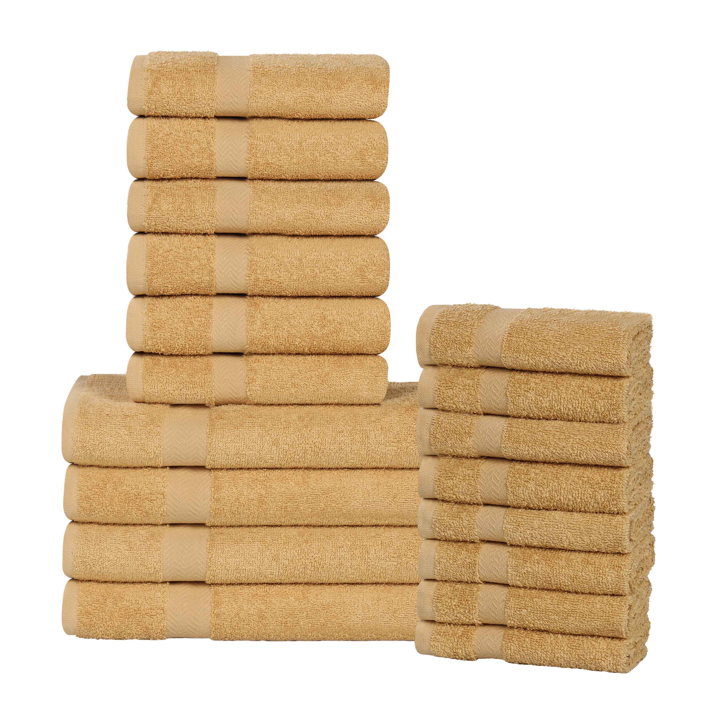 Franklin Eco-Friendly 18-Piece Cotton Towel Set | Soft & Absorbent Bath & Beach Towels for Home, Gym & Travel