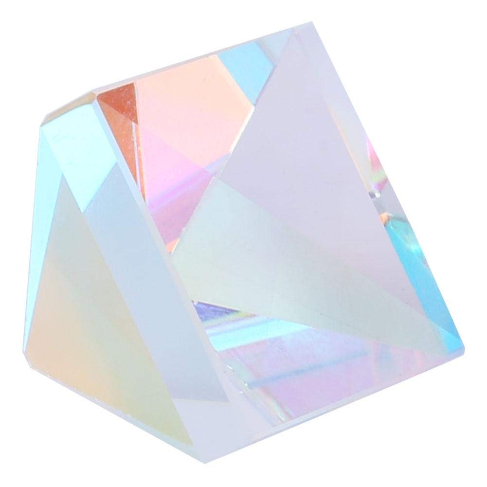Colored Optical Glass Prism for Physics Experiments & Light Spectrum Study - 3 Inch Science Teaching Tool for Kids, Photography & Home Decor | Perfect for Students, Researchers & STEM Education