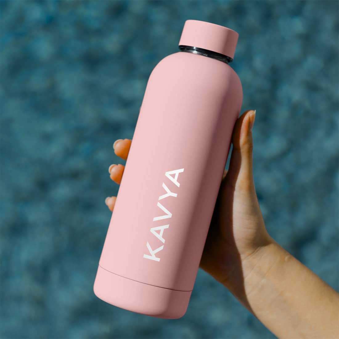 Nutcase Personalized Stainless Steel Water Bottle 500ml - Double Insulated, BPA Free, Leakproof for Office, Home & Travel - Perfect for Gym, Hiking & Daily Hydration (Baby Pink)