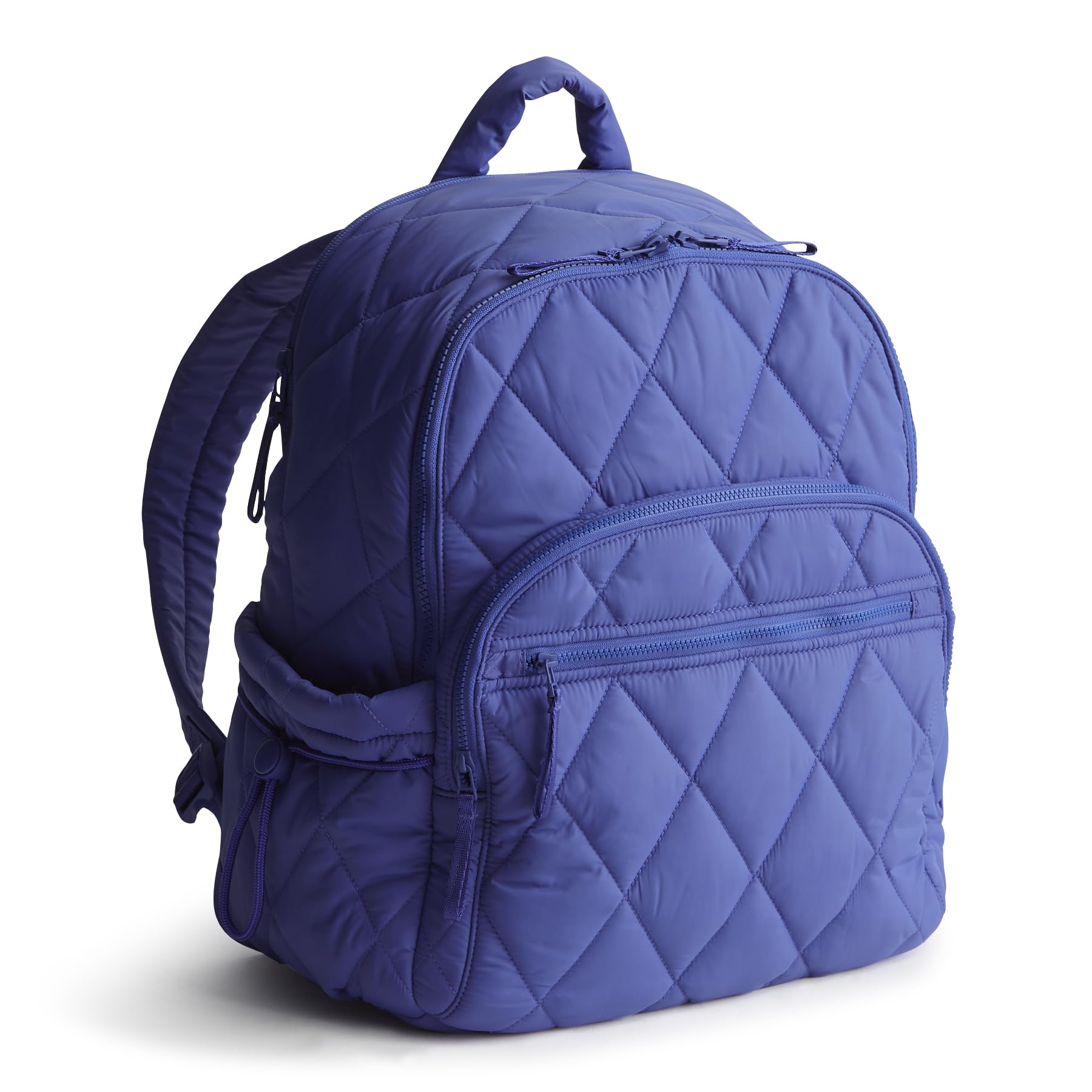 Vera Bradley Featherweight Bancroft Backpack - Lightweight Travel Backpack for Women, Deep Ultramarine Blue, Perfect for School, Work & Travel