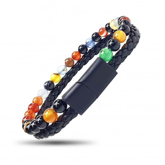 Lava Rock 7 Chakra Bracelet for Women & Men - Healing Stones & Crystal Beaded Yoga Bracelet for Meditation, Energy Balance & Spiritual Wellness