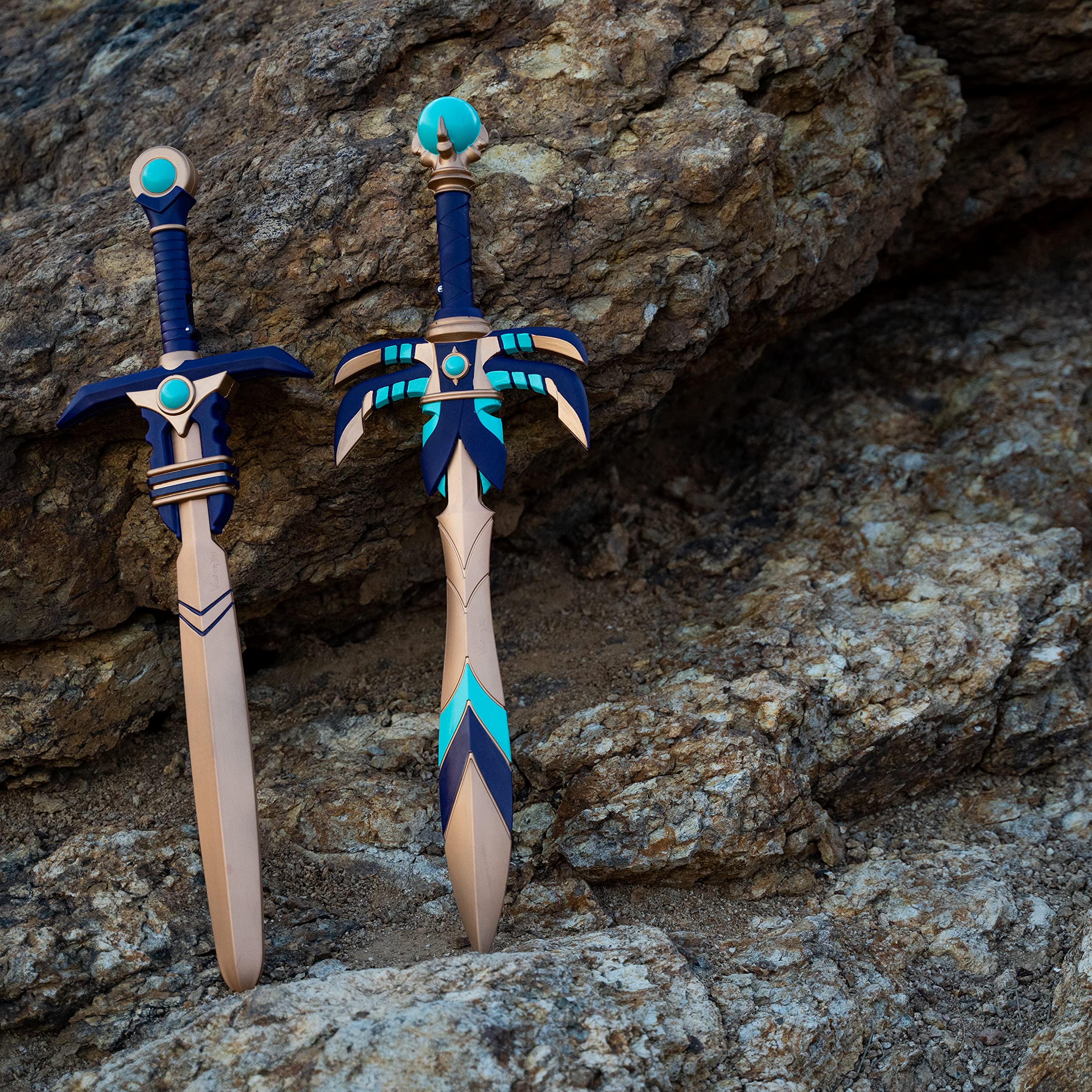 Formidable Toys - 32 Inch Foam Swords for Kids and Adults - 6 Mix & Match Designs - Safe Pretend Play Knight Toys - Durable Foam Weapons for LARP, Cosplay, and Role Playing Games - Perfect for Birthday Parties, Halloween Costumes, and Medieval Themed Events