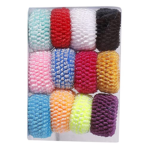 Stylish Hair Rubber Bands for Women & Girls - Soft Elastic Hair Ties in 12 Bright Summer Colors | Perfect for School, Work, Gym & Everyday Use