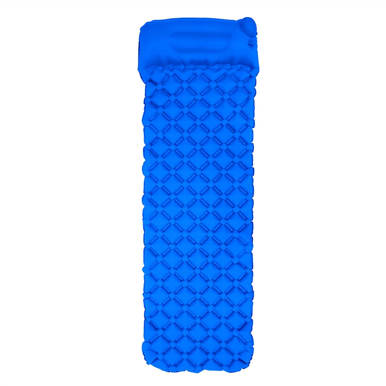 XIEZI Inflatable Camping Sleeping Pad with Pillow - Portable, Moisture-Proof Air Mattress for Outdoor, Hiking & Travel - Lightweight & Compact Blue Inflatable Mat for Tent, Beach & Guest Use