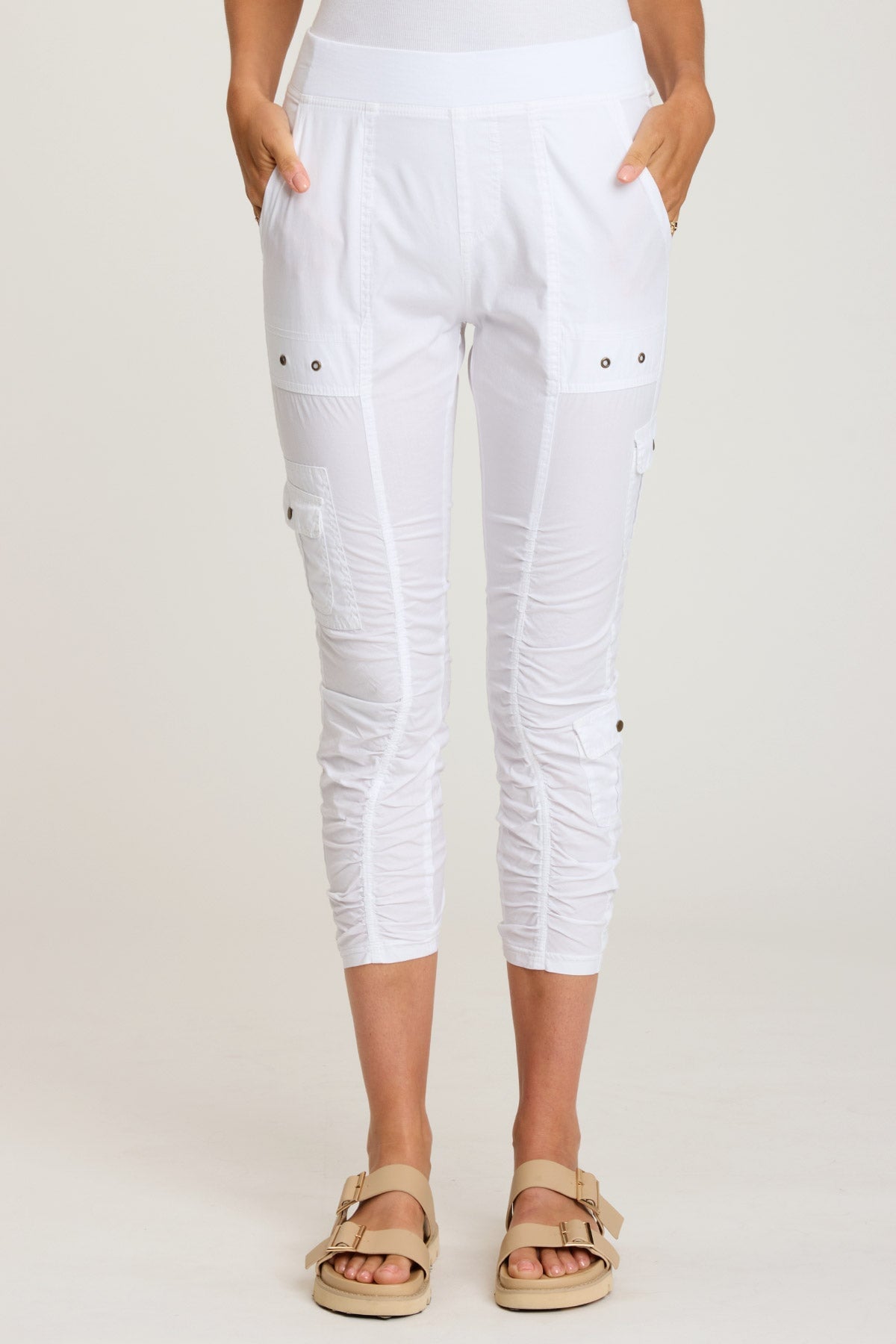 Tilton High Waist Yoga Leggings for Women - Soft & Breathable Workout Pants, White | Perfect for Yoga, Gym, Running & Lounge Wear