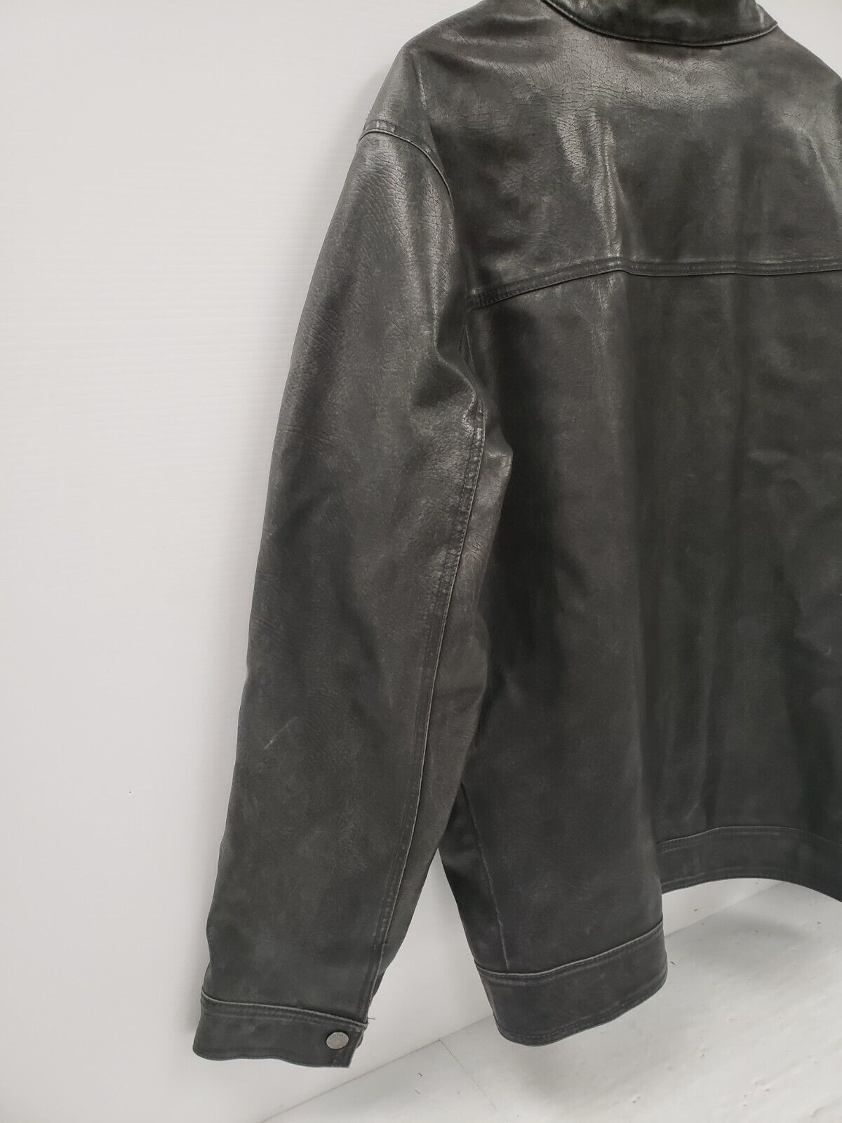 MotoGear Genuine Leather Jacket for Men - Size Large - Motorcycle Riding, Casual Wear & Outdoor Adventures