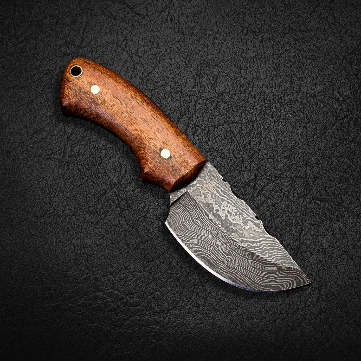 Premium Damascus Steel Skinner Knife - Colter Hunting & Outdoor Survival Tool - Perfect for Skinning Game, Camping & Bushcraft