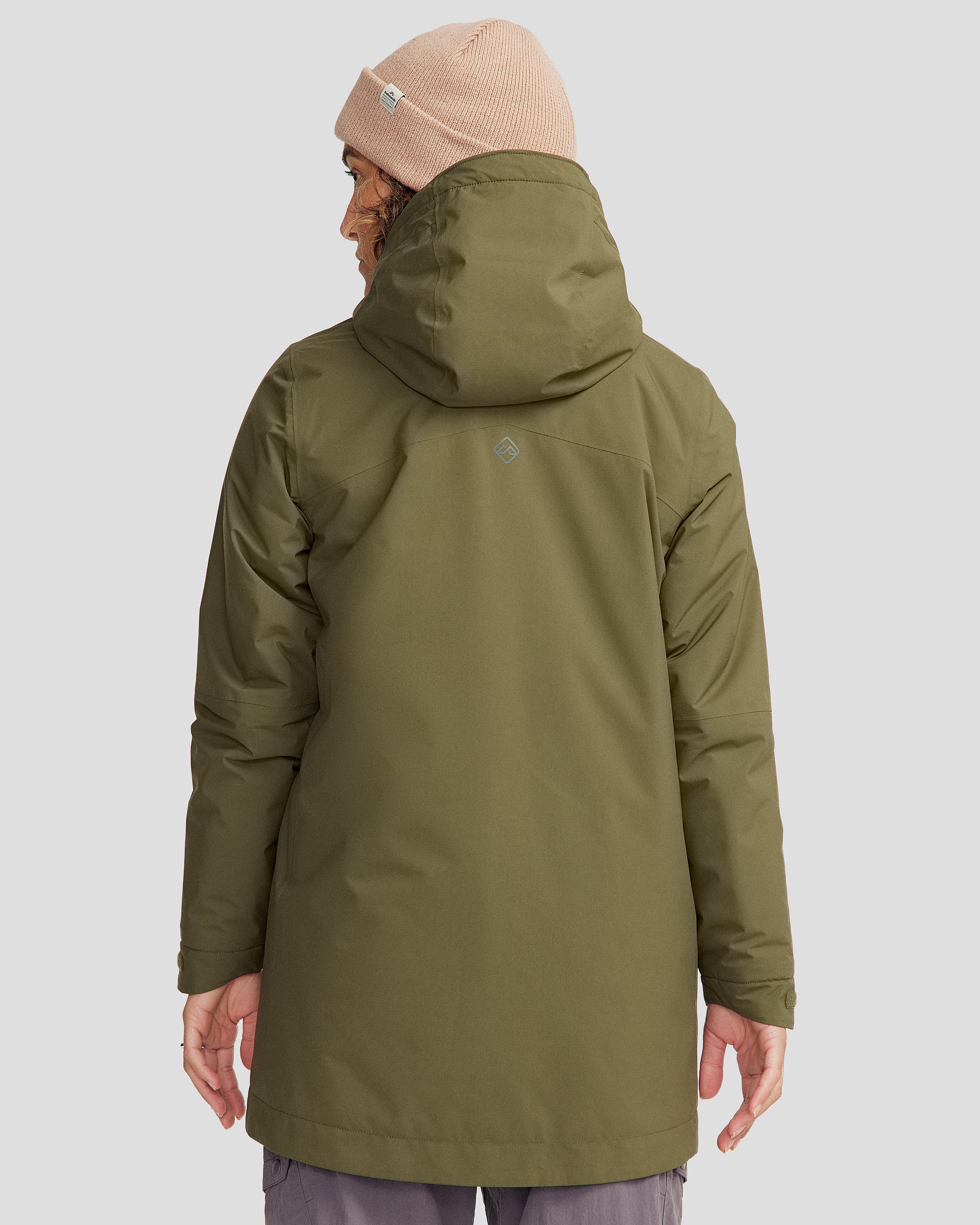 Women's Trailhead 2L novaLOFT Waterproof Rain Parka Jacket - Light Moss Green for Hiking & Outdoor Adventures