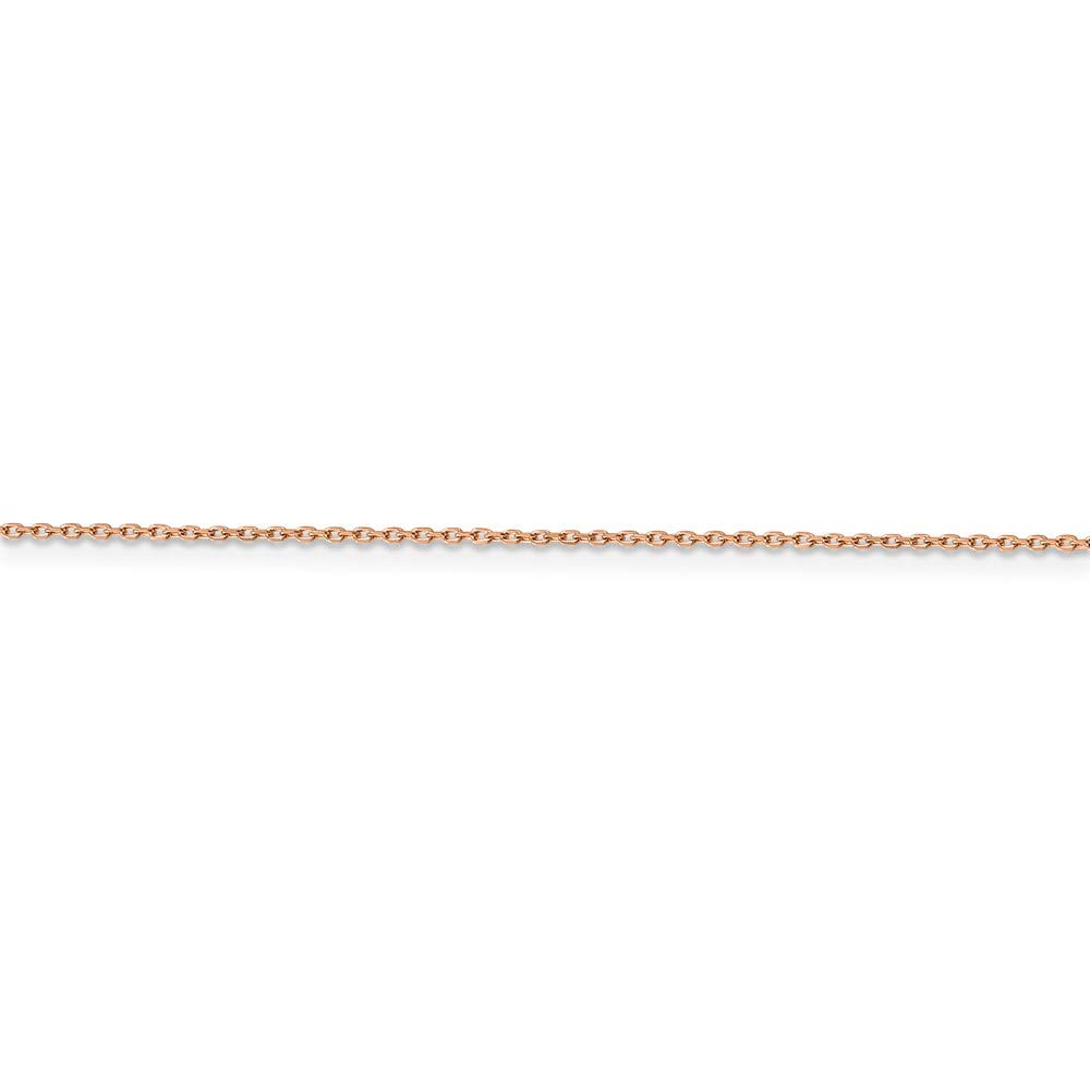10K Rose Gold 1.0mm Shiny Cable Chain Anklet for Women - Dainty Delicate Ankle Bracelet Jewelry - Perfect for Beach, Wedding & Everyday Wear