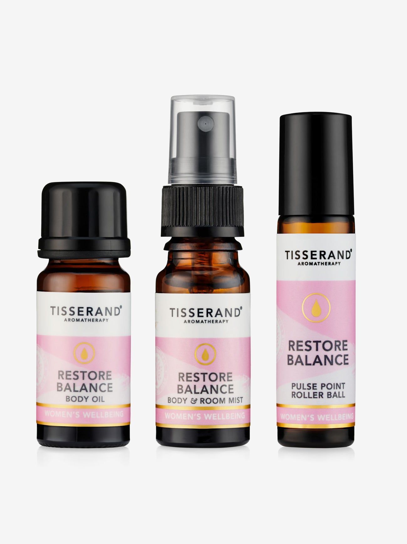 Tisserand Restore Balance Discovery Kit - Essential Oils for Stress Relief & Relaxation - Perfect for Aromatherapy, Massage & Home Spa