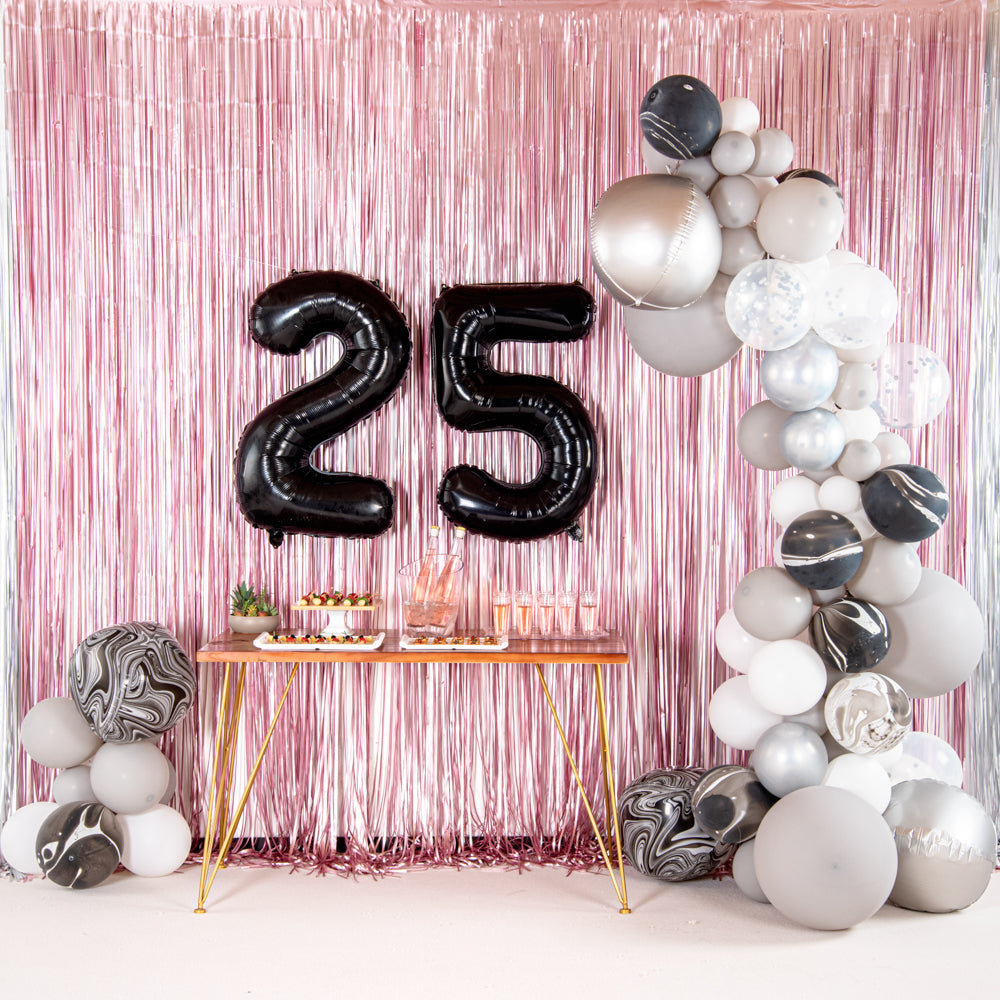 Balloonify Black Mylar Number 2 Balloon - 40 Inch Large Foil Balloon for Birthday Parties, Anniversaries & Celebrations (1 Count Box)