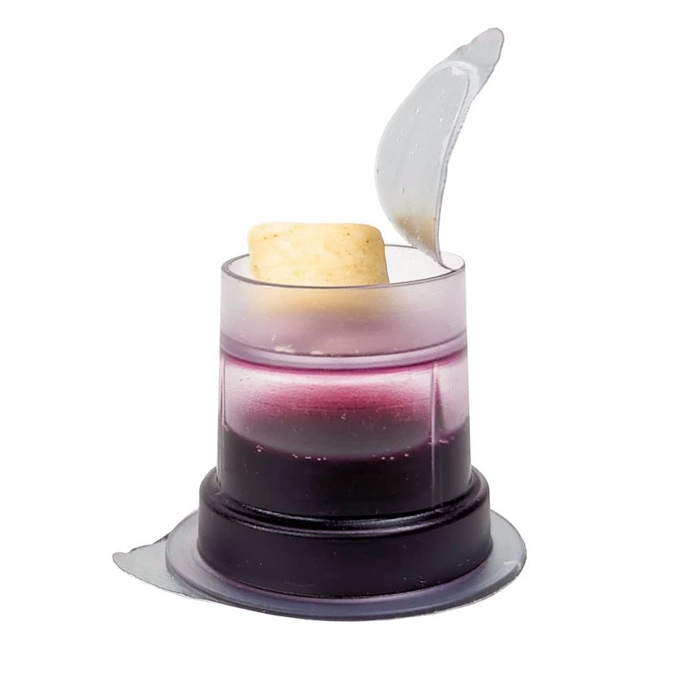 TrueVine Communion Cups and Wafer Set - 200 Prefilled Communion Cups with Bread Cracker & Grape Juice - Individually Sealed for Hygiene - Perfect for First Communion, Church Services, and Home Worship - Easy to Open & Convenient for Religious Ceremonies