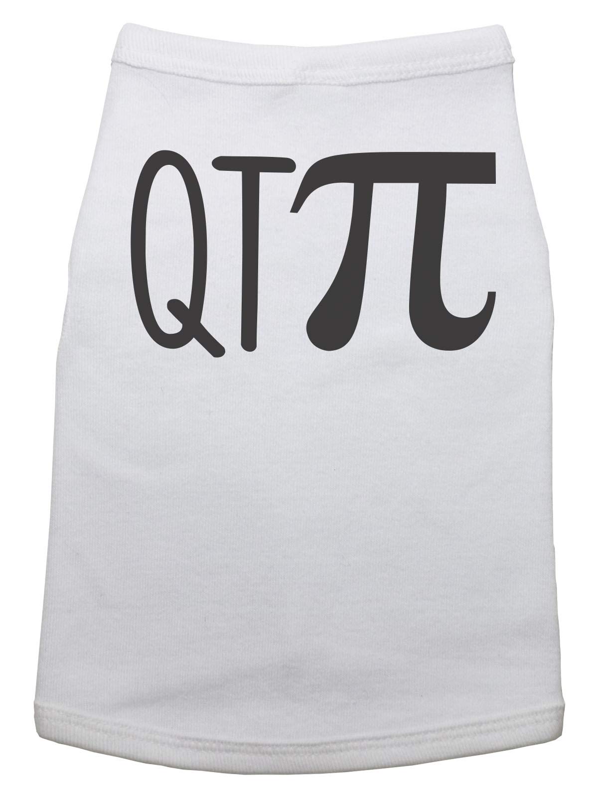 Funny Math Dog Shirt - Cute QT PI Teacher Tank Top for Dogs | Trendy Grey & White XL Dog Tee for Pet Lovers, Classroom Gifts & Instagram Photos