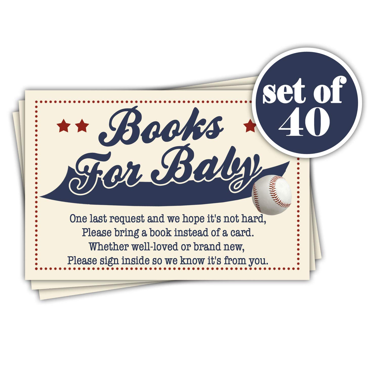 40-Piece Baseball Baby Shower Book Set - Perfect for Newborn Gifts, Nursery Decor & Baseball-Themed Celebrations