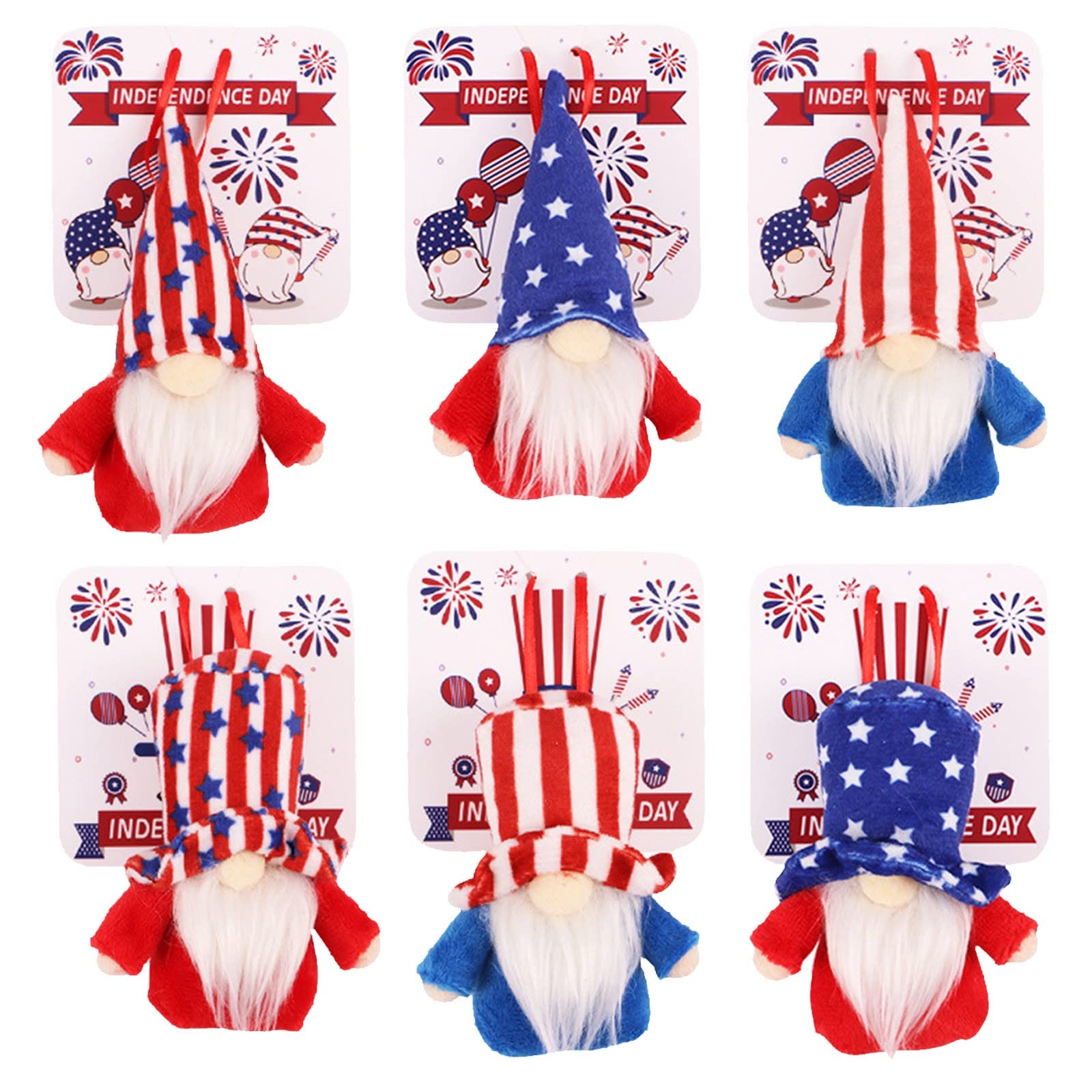 Vintage Independence Day Hanging Decorations - Patriotic Wall Crafts & Faceless Doll Pendants for Home Decor | Perfect for 4th of July Parties, Outdoor Celebrations & Seasonal Home Styling