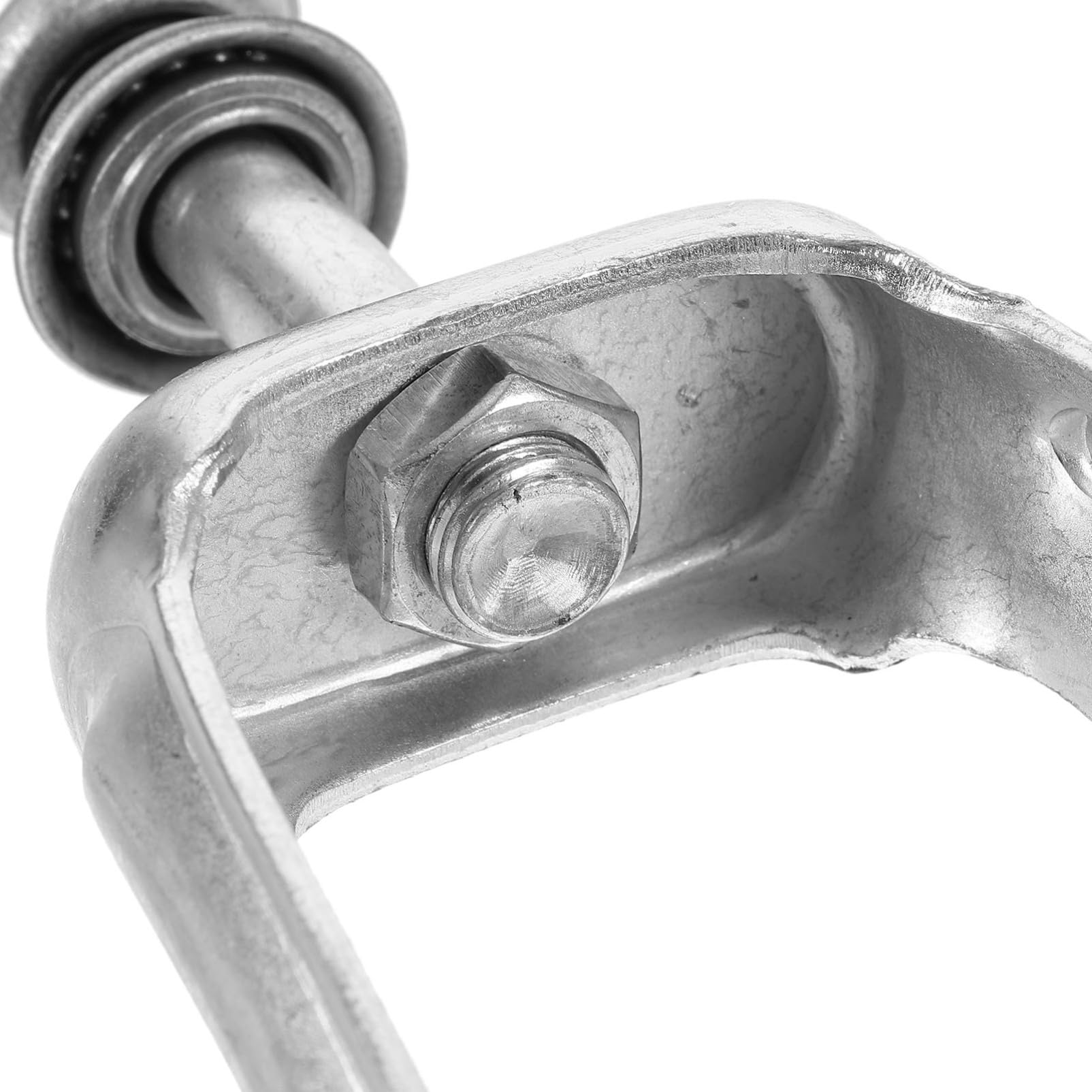 1 Pair Heavy Duty Steel Wheelchair Front Wheel Fork Bracket - Galvanized Iron Frame for Manual Wheelchairs - Perfect for Mobility Aid & Home Healthcare Use