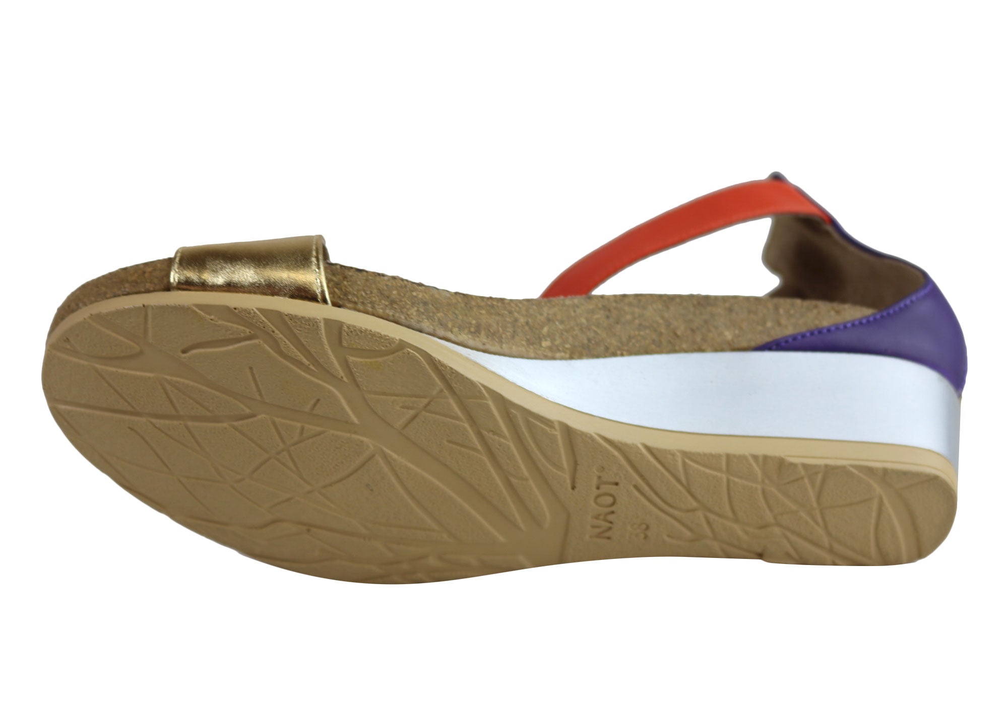 Naot Pixie Women's Leather Comfortable Cushioned Wedge Sandals - Stylish & Supportive Footwear for Walking, Travel & Summer Outfits