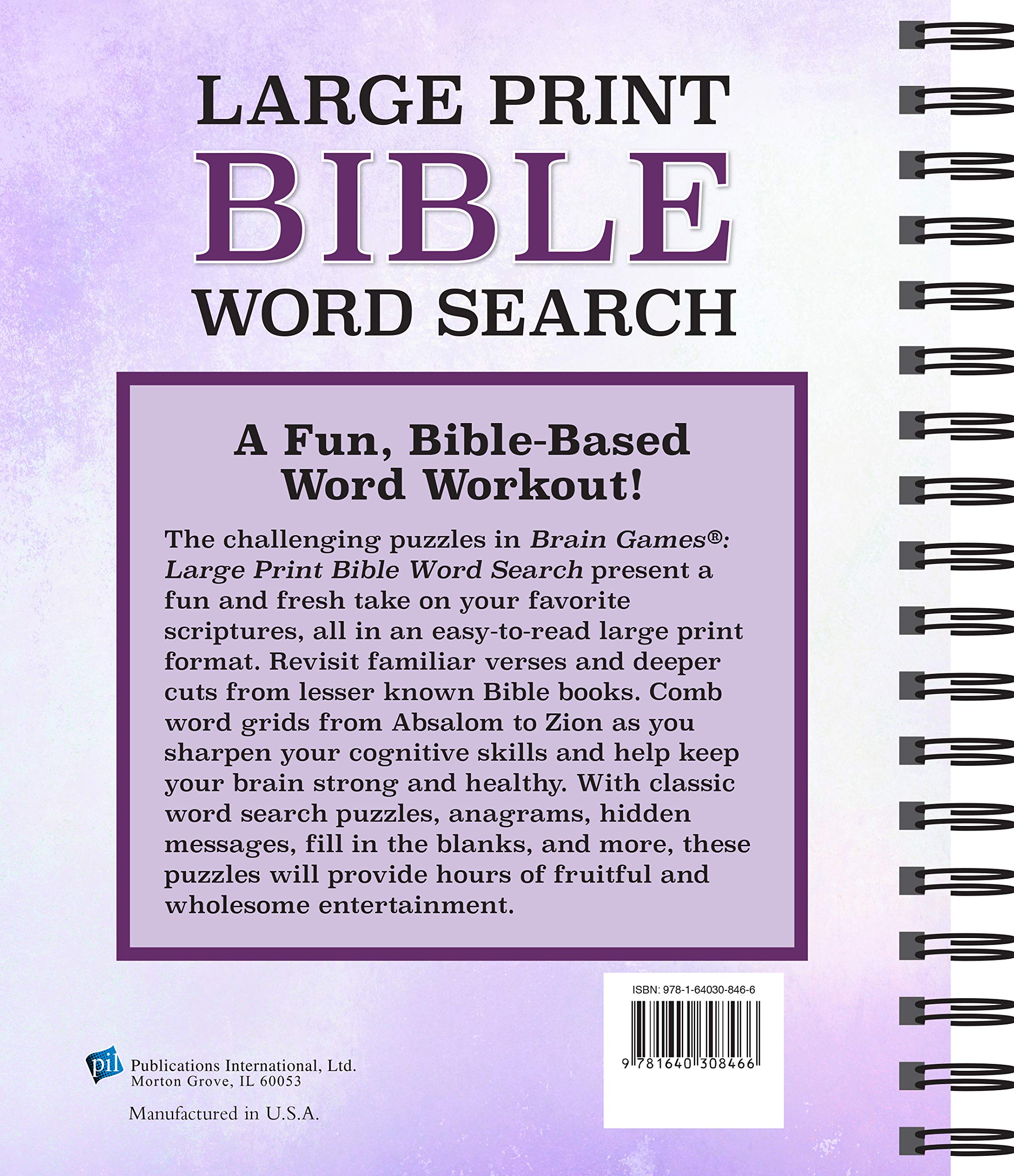 Large Print Bible Word Search Puzzle Book - Fun Brain Games for Adults & Seniors - Relaxing Christian Activity for Bible Study & Quiet Time