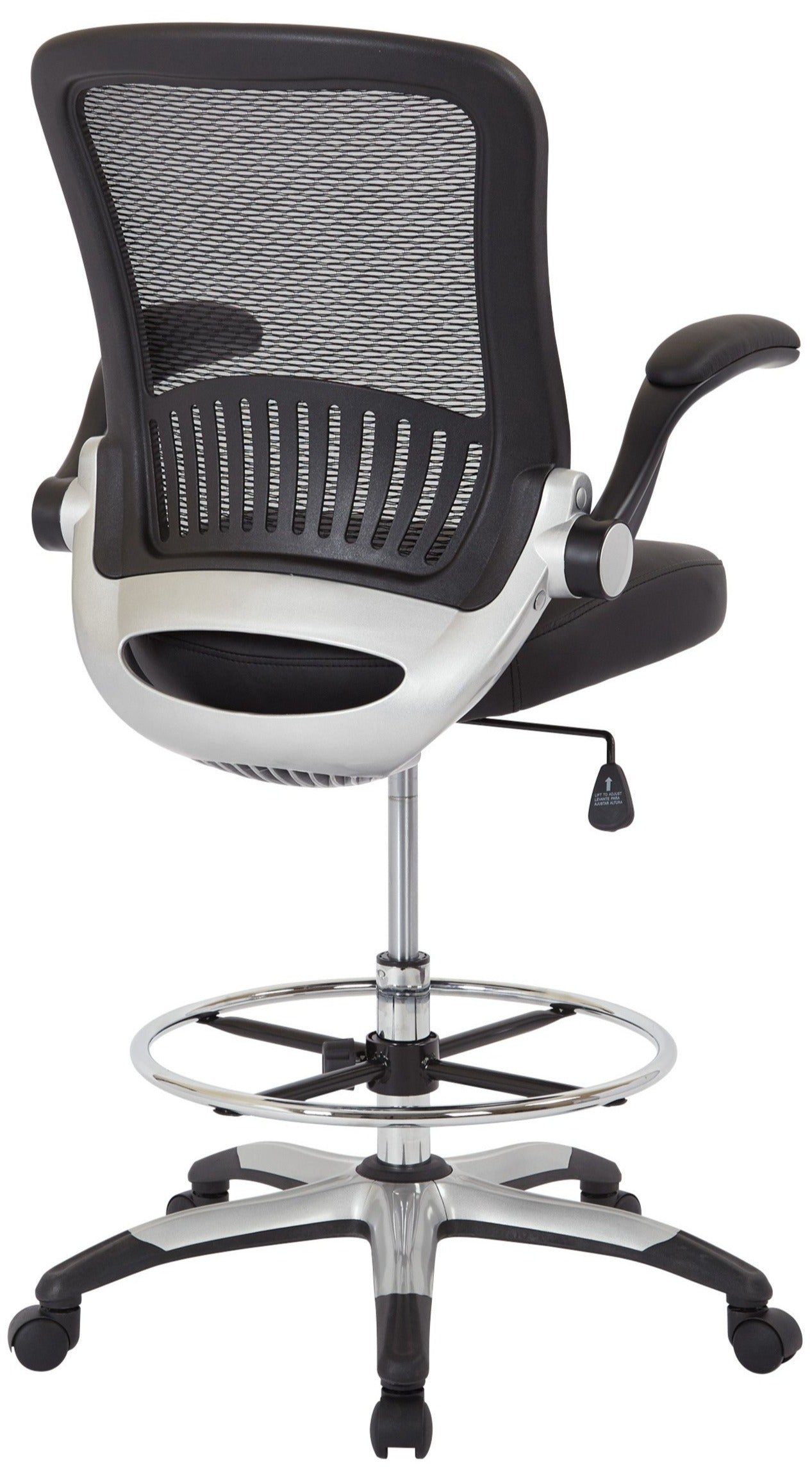 Office Star Work Smart™ Mesh Back Drafting Chair [DCY69006] - Ergonomic Adjustable Height Swivel Chair for Home Office, Studio & Drafting Table Use