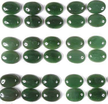 Wholesale Natural Green Nephrite Jade Cabochon 6x4mm 18x13mm Oval - Top Quality Calibrated Gemstone for Jewelry Making, Pendants & Crafting