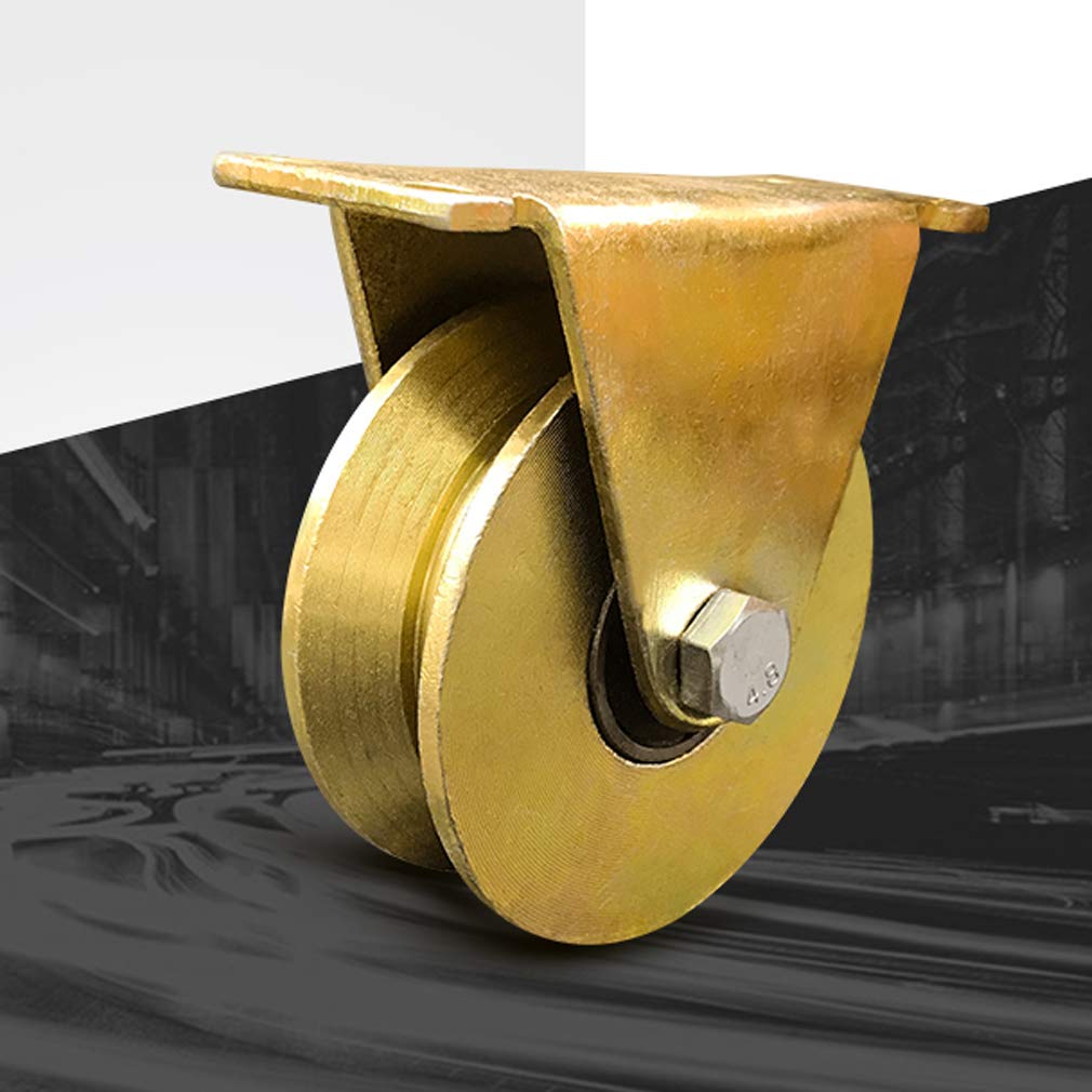 4X Heavy Duty U-Groove Caster Wheels - Industrial Track Wheels for Sliding Doors & Machinery - U-Shaped Steel Sheave for Smooth Rolling - Perfect for Warehouses, Workshops & Factory Equipment