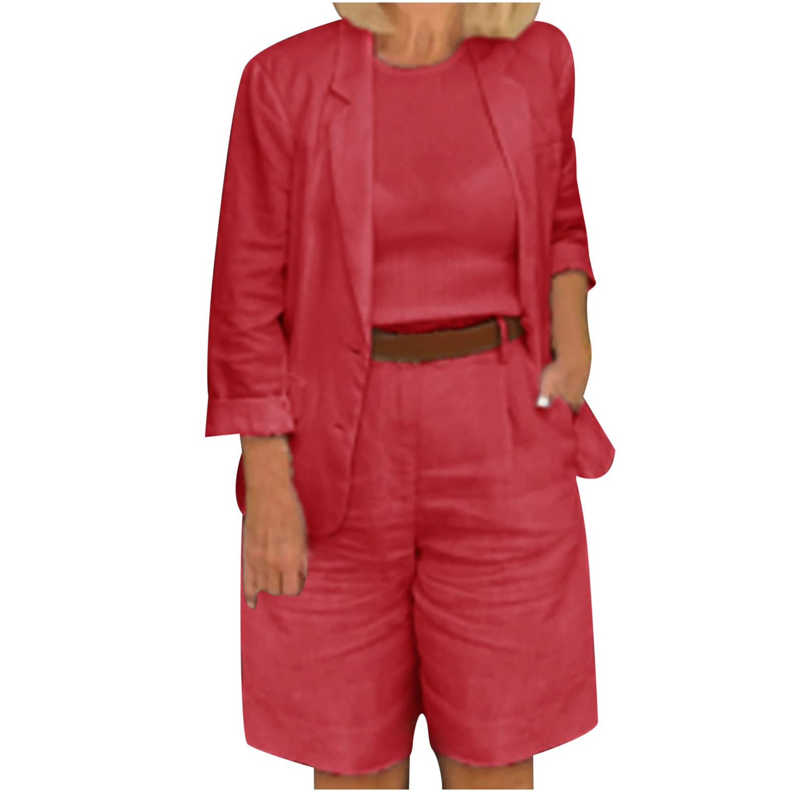 Women's Linen Shirt & Wide Leg Pants Set - 2 Piece Outfit for Fall | Comfortable Maternity Pajamas & Casual Sweatpant Sets | Perfect for Home, Office & Travel