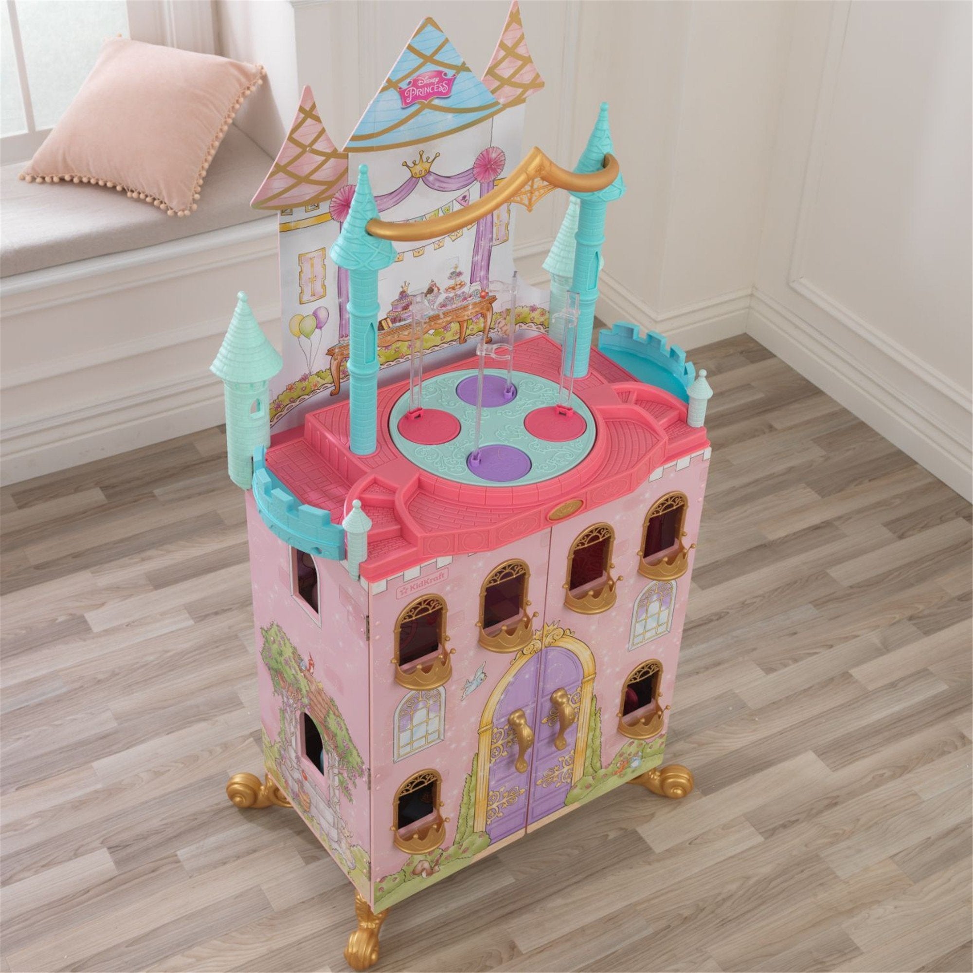 KidKraft Disney Princess Dance & Dream Dollhouse - Large Wooden Doll House with Furniture & Accessories for Kids Ages 3+ | Perfect for Pretend Play & Imaginative Fun