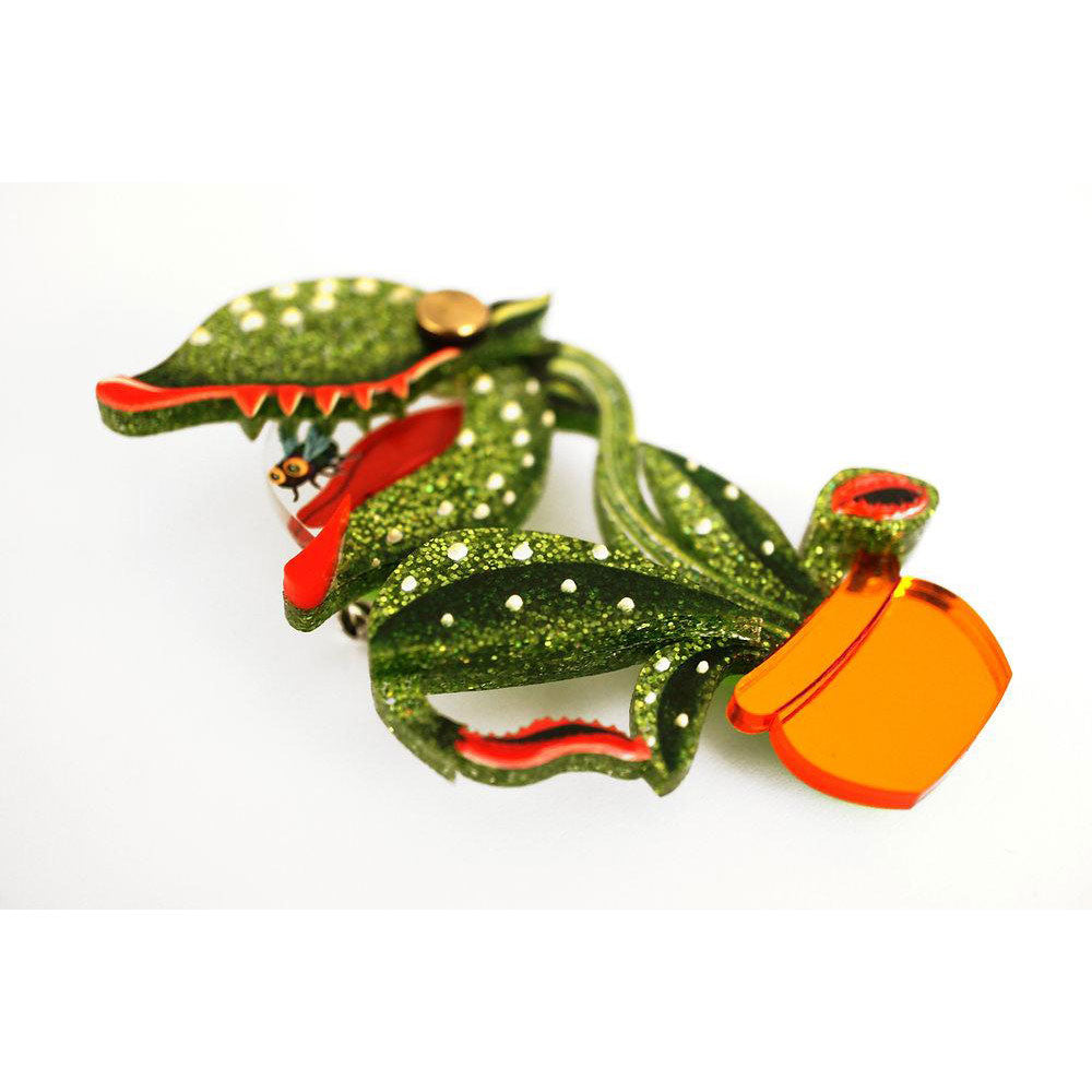 Laliblue Carnivorous Plant Brooch - Unique Venus Flytrap Pin for Women, Fashion Accessories for Nature Lovers | Perfect for Botanical Enthusiasts, Garden Parties & Nature-Themed Outfits