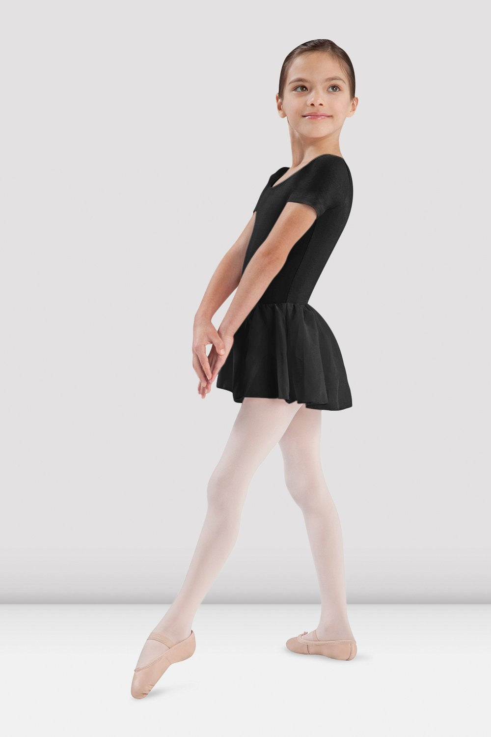 Girls Dance Leotard with Skirt - Short Sleeve Ballet Gymnastics Outfit for Toddler & Kids - Perfect for Ballet Class, Dance Recital & Gymnastics Practice