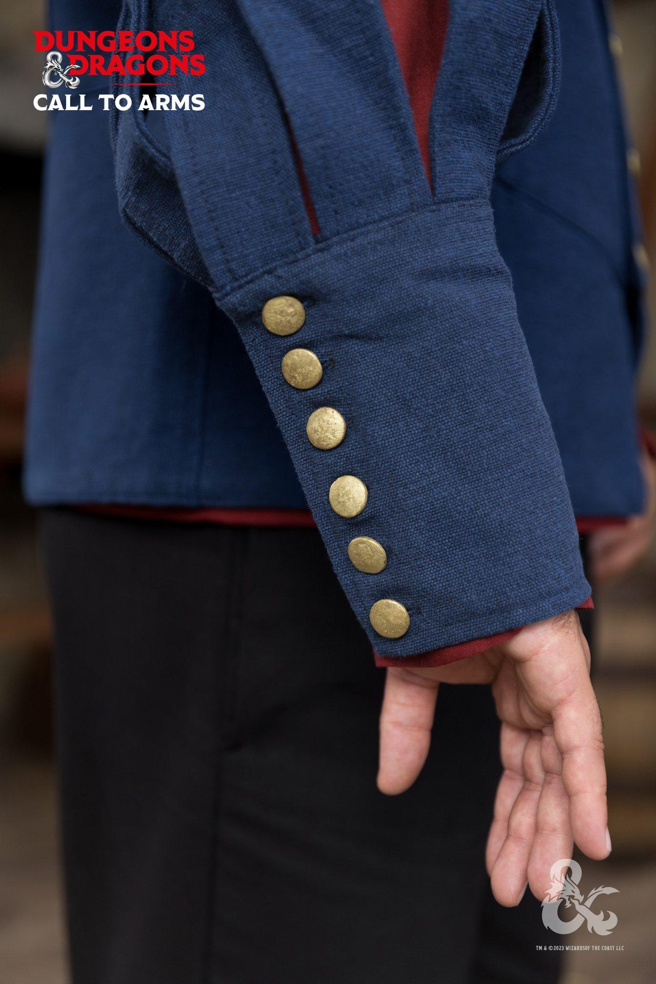 Dungeons & Dragons Bard Jerkin Blue - Medieval Fantasy LARP Costume for Cosplay, Renaissance Fairs & Tabletop RPG Gaming
