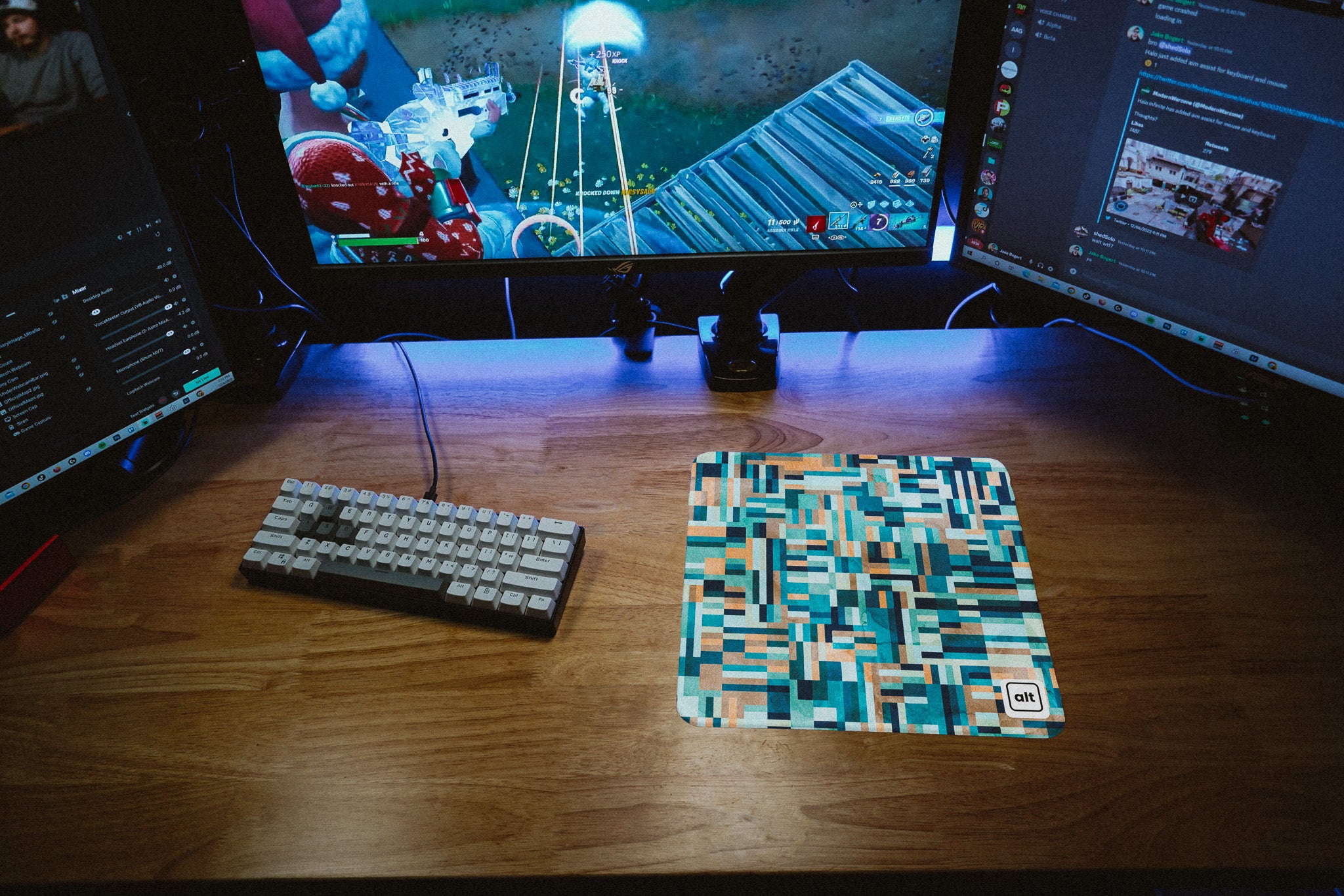 Premium Blue Maze Design Gaming Mouse Pad - Non-Slip Rubber Base, Smooth Surface for PC & Laptop - Perfect for Office, Gaming & Graphic Design