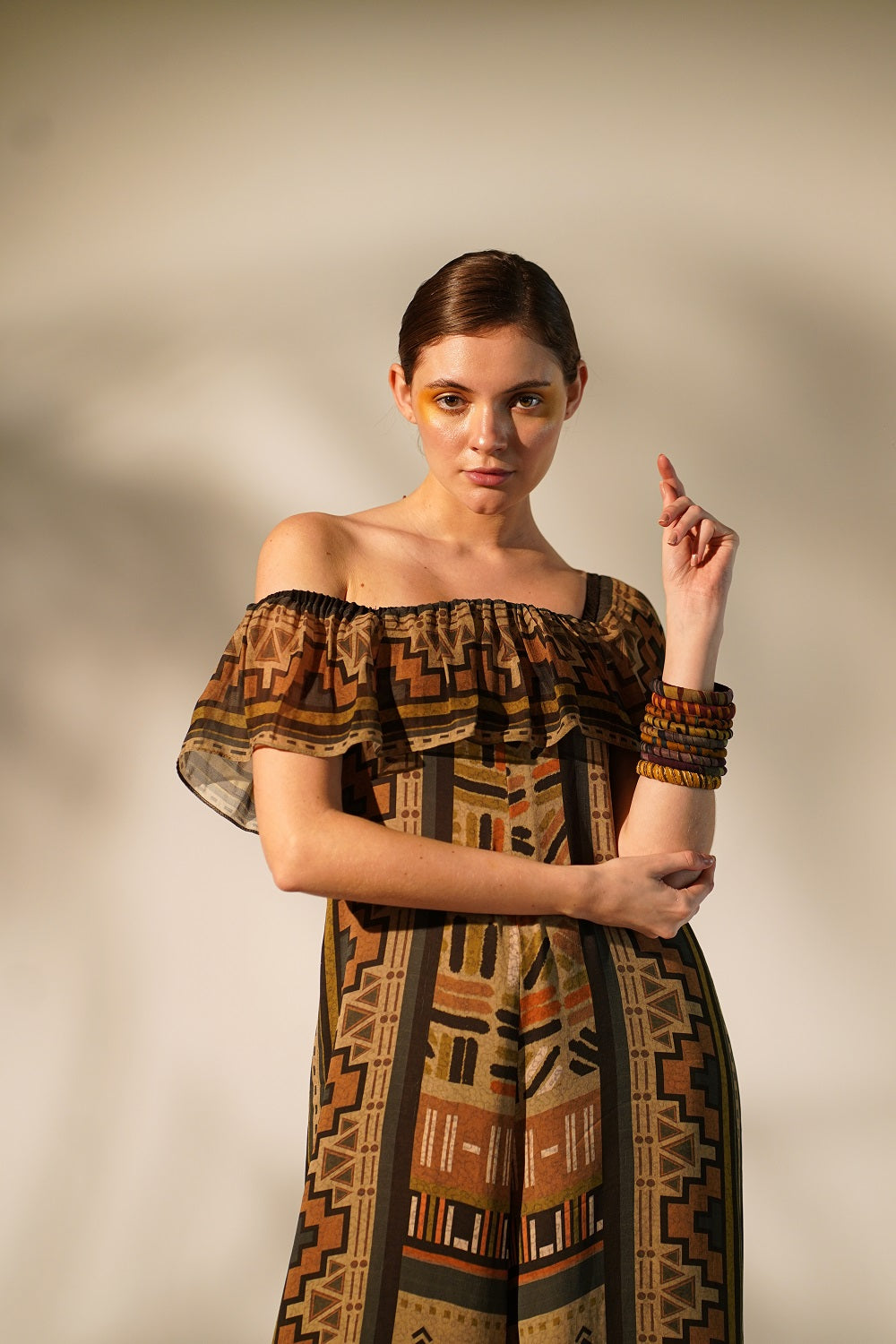 Stylish Green Aztec Print Jumpsuit for Women - Boho Chic One Piece Romper with Pockets | Perfect for Festivals, Vacations & Summer Outfits