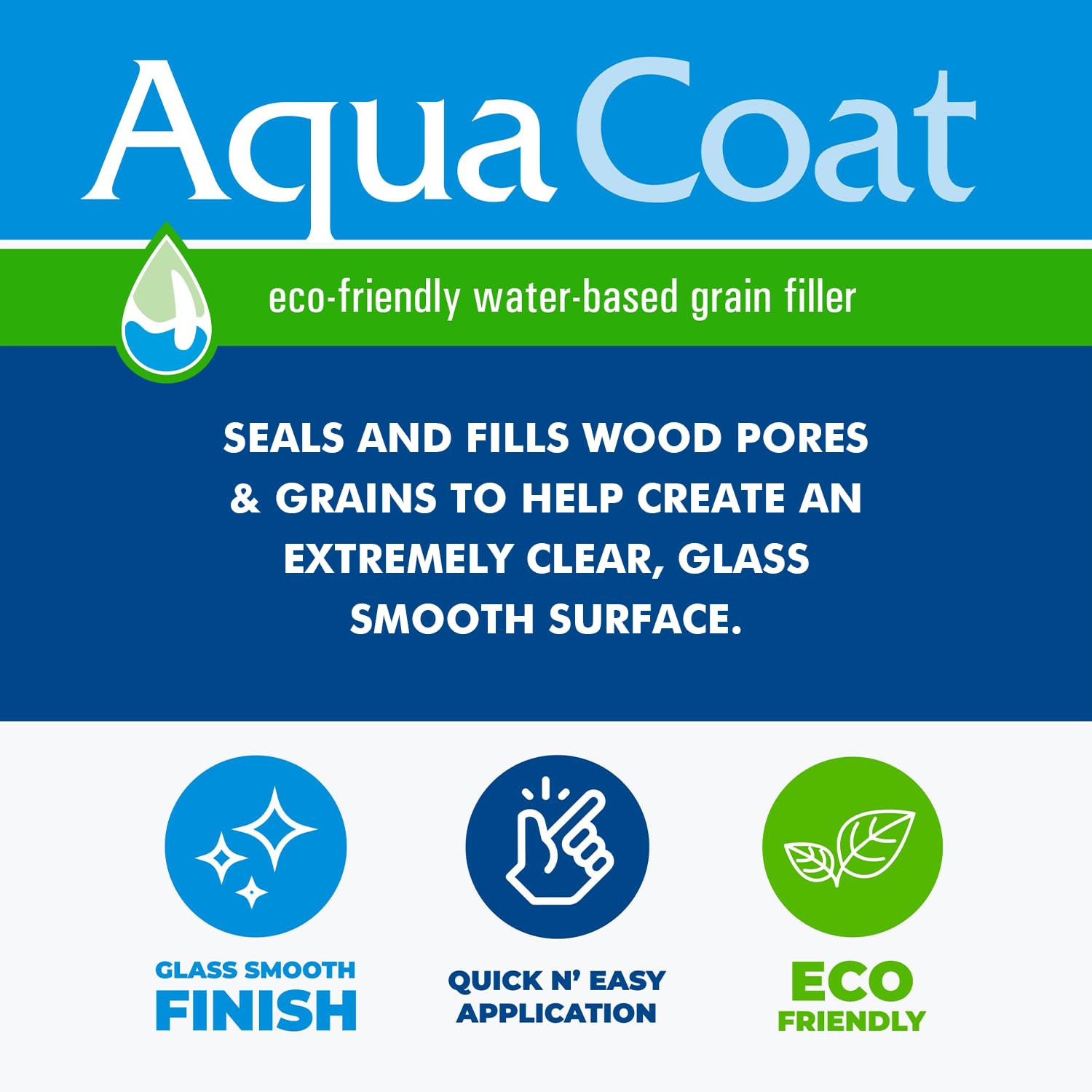 Fast-Drying Aqua Coat Wood Grain Filler Gel - DIY & Professional Use