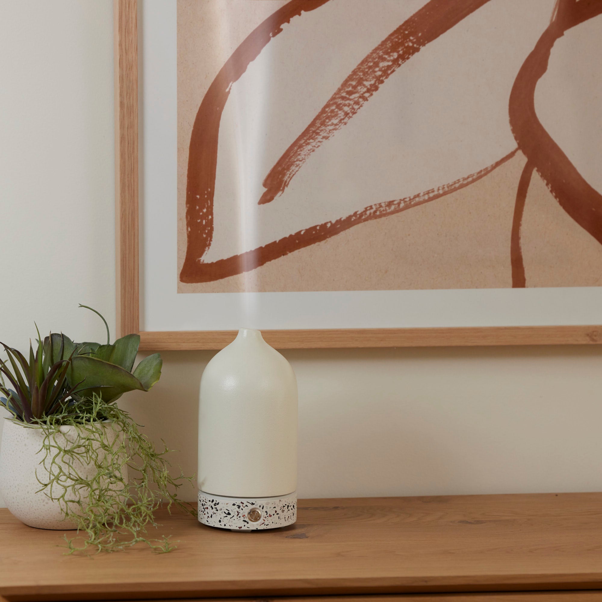 Ellia Pure White Essential Oil Diffuser - Aromatherapy Ultrasonic Humidifier for Home, Office, Yoga & Spa | Quiet Operation, Auto Shut-Off, LED Mood Light