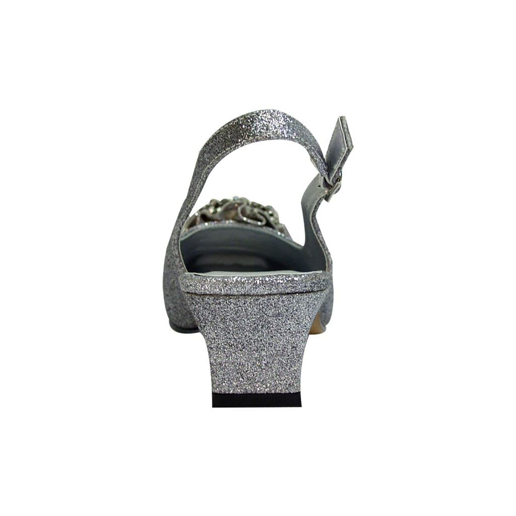 Floral Dara Women's Wide Width Dress Slingback Shoes - Comfortable & Stylish for Weddings, Parties & Office Wear