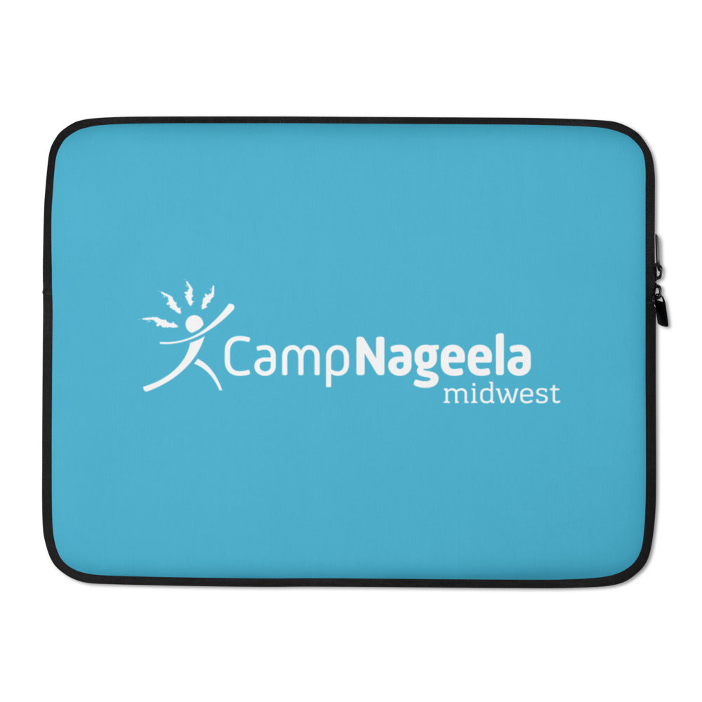 Premium Nageela Midwest Blue Laptop Sleeve Case - 13-15 Inch Protective Neoprene Cover for MacBook, Dell, HP - Perfect for Work, School & Travel Accessories