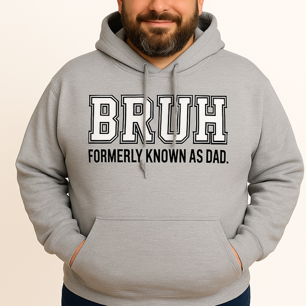 Bruh Formerly Known As Dad Hoodie - Trendy Men's Pullover Sweatshirt for Casual Wear, Street Style & Gifts