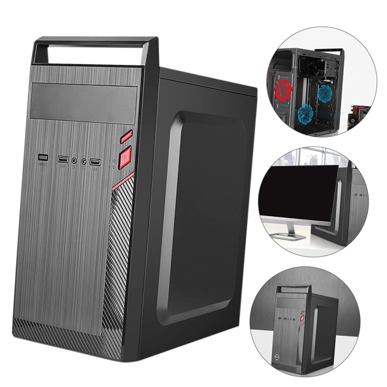 Compact Mini ITX Computer Case - Portable Chassis for Gaming PC, Desktop & Laptop Modifications | Durable Shell for Home Office, Streaming & Workstation Setups