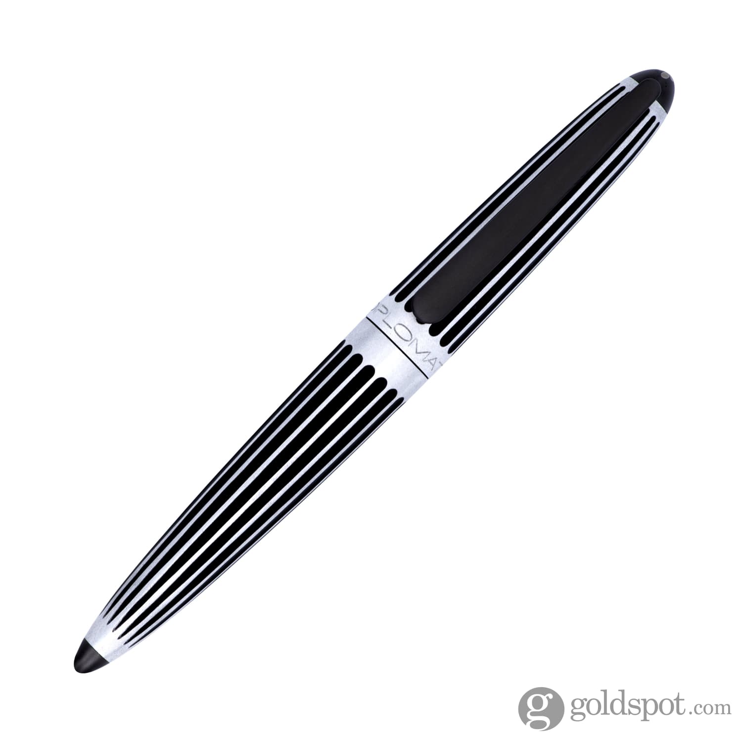 Premium Diplomat Aero Fountain Pen - Black Striped Design for Smooth Writing | Perfect for Business Signatures, Journaling & Gift Giving