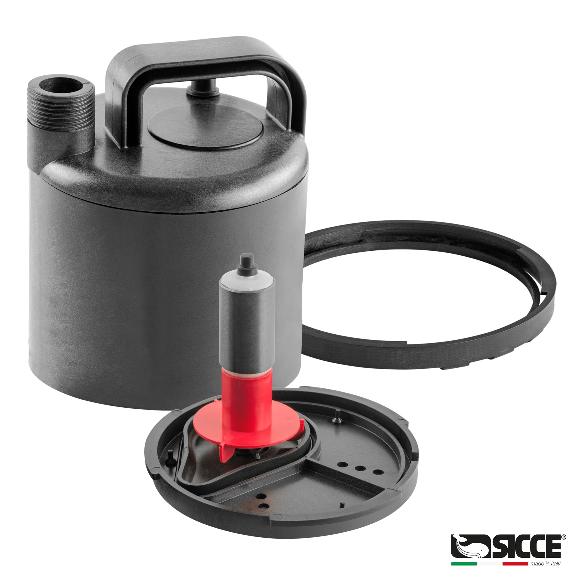 SICCE Ultra Zero 793 GPH Multi-Purpose Water Pump - Quiet Durable Aquarium, Fish Tank, Fountain, Pond, Hydroponics, Terrarium Pump - Garden Hose Connection with Portable Handle - Freshwater & Saltwater Safe - Ideal for Indoor/Outdoor Water Features, Hydroponic Systems, and Aquatic Habitats