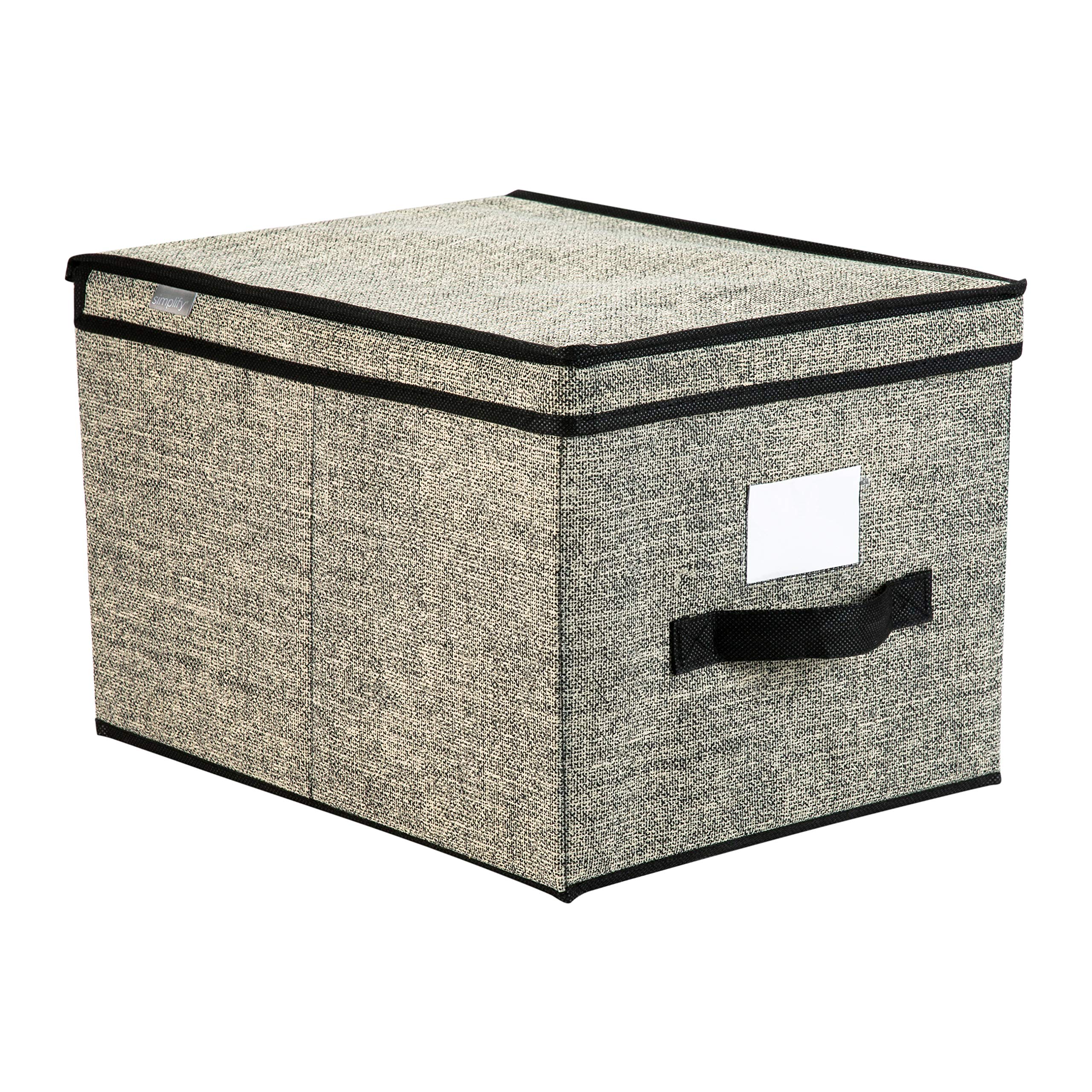 Large Black Storage Box - Simplify Organization for Home, Office & Closet | Durable & Spacious Storage Solution