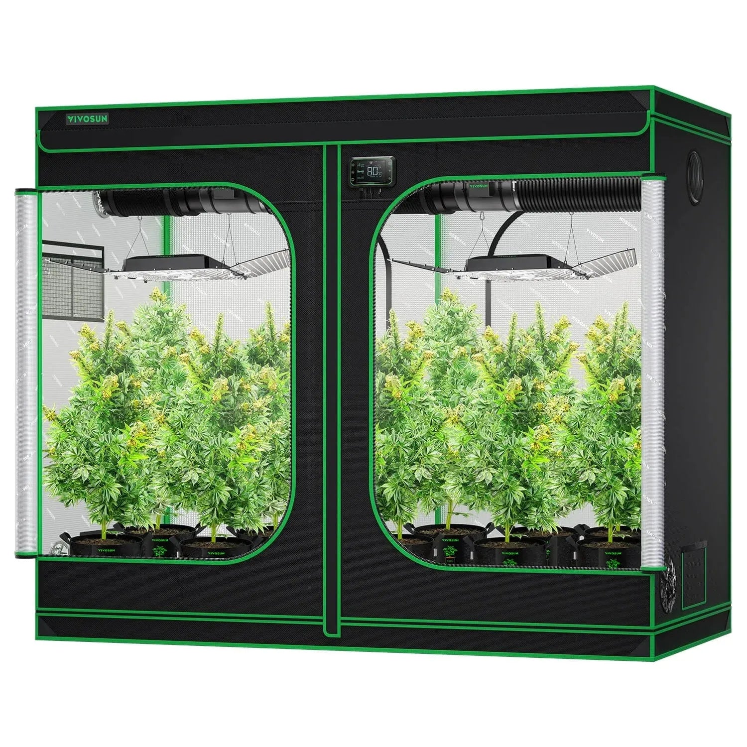 Vivosun Smart Grow Tent Kit for 8 Plants | 4' x 8' Indoor Hydroponic System - Perfect for Home Gardening, Seed Starting & Plant Cultivation