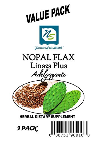Nopal Flax Linaza Plus Value Pack (3 Bags) - 454g Colon Cleanse Fiber Supplement with Flaxseed | Supports Digestive Health & Detox | Ideal for Smoothies, Baking & Weight Management