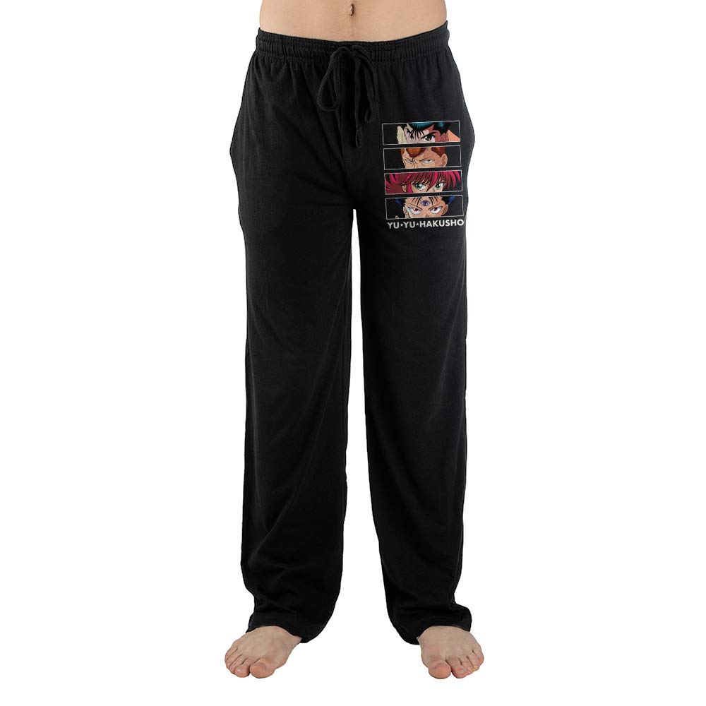 Bioworld Men's Yu Yu Hakusho Anime Sleep Pajama Pants - Soft Cotton Lounge Pants for Sleeping, Relaxing & Gaming at Home