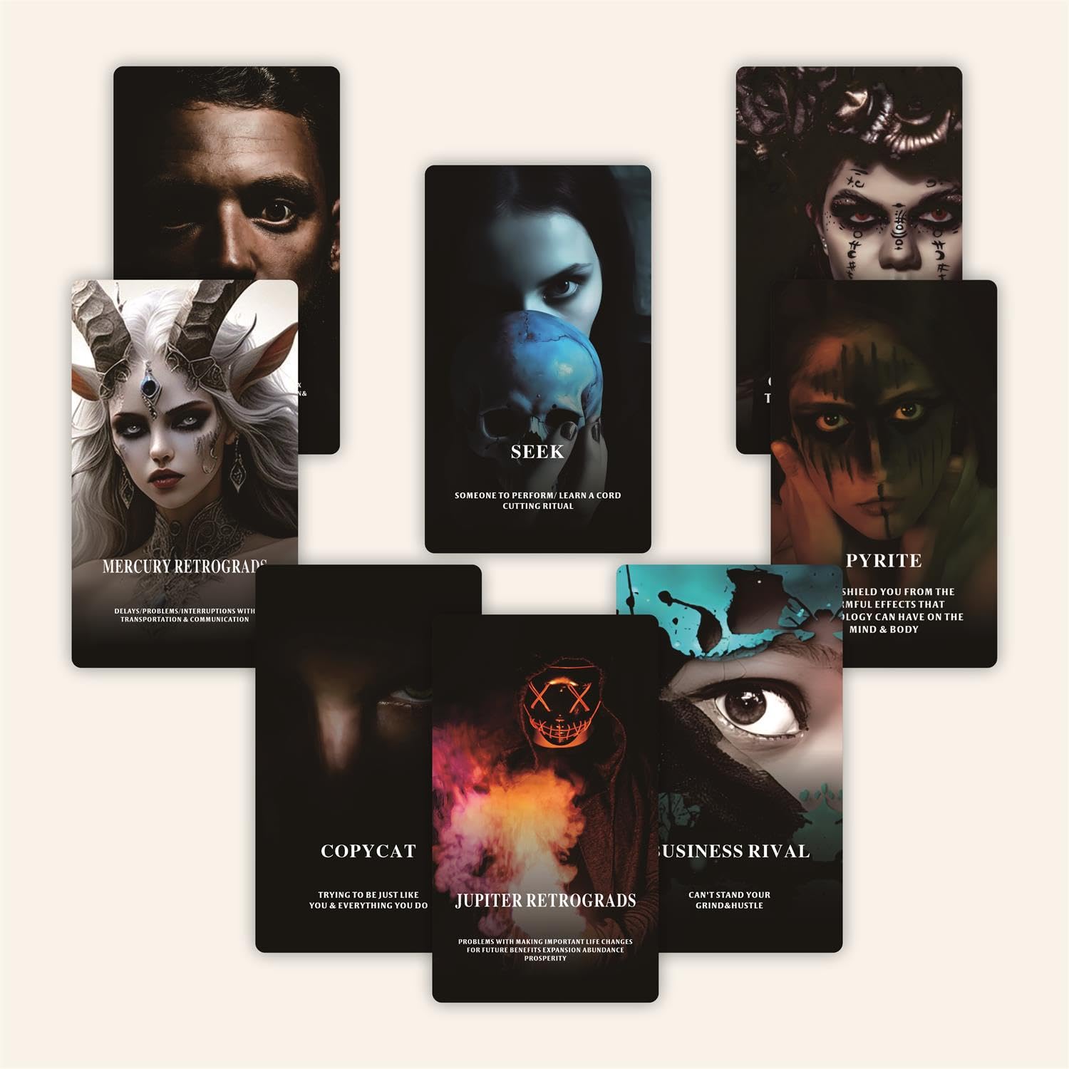 Evil Eye Oracle Cards - Spiritual Insight & Discovery Deck for Wisdom, Revelation & Protection | Perfect for Meditation, Divination & Energy Cleansing Rituals