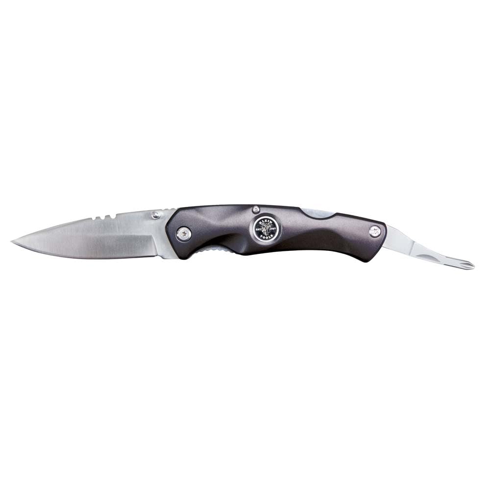Klein Tools 44217 Electrician's Pocket Knife with #2 Phillips Screwdriver - Perfect for Electrical Work, DIY Projects & Home Repairs