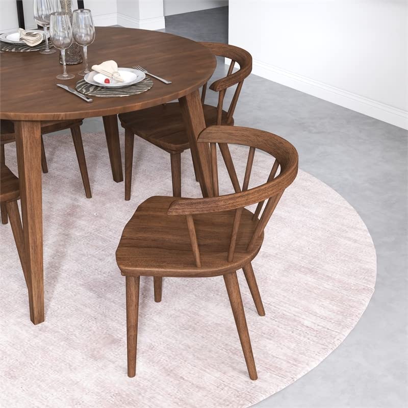 Mid-Century Solid Wood Dining Chair Set of 2 - 27