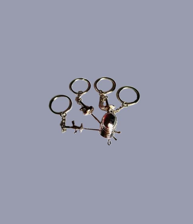 WFS Fencing Keychain - Durable Stainless Steel Key Ring for Fencers & Sports Enthusiasts - Perfect for Gym, Competition & Everyday Carry