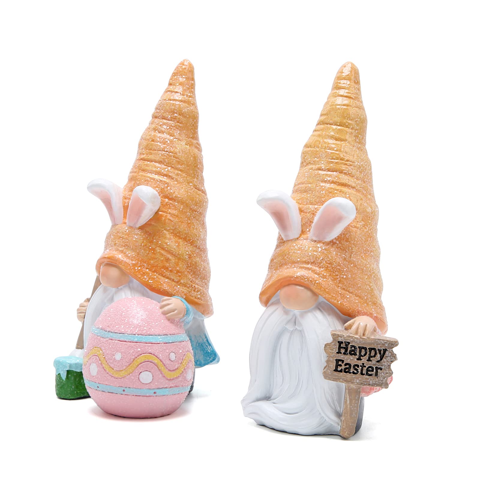 Easter Gnomes Bunny Doll Decor - Resin Home Ornaments, Table Centerpiece, Valentine's Day Gifts (Radish Gnome) - Perfect for Spring Decor, Easter Party Favors & Holiday Home Accents